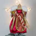 The Christmas Workshop 82000 Angel Tree Topper With Red & Gold Dress
