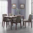 Kensington Rectangular Extendable Dining Table with 4 Chairs, Beech Wood