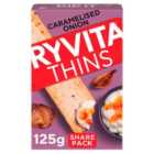 Ryvita Thins Caramelised Onion Flatbread Crackers 125g