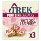Trek Protein Flapjacks White Choc & Raspberry 3 x 50g