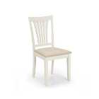 Stanmore Set of 2 Dining Chairs, Ivory Faux Linen