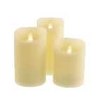 Set of 3 Churchgate LED Pillar Candles