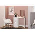 Birlea Madison 3 Drawer Dressing Table And Mirror White