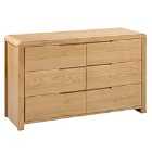 Julian Bowen Curve 6 Drawer Wide Chest Of Drawers