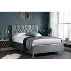 Birlea King Loxley Fabric Bed Grey
