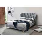 Birlea King Elm Fabric Bed Grey Velvet