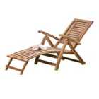 Garden Gear Acacia Folding Steamer Deck Chair