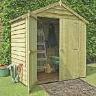 Shire Pressure-Treated Overlap Shed with Double Doors - 4 x 6