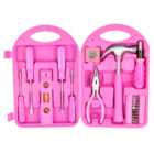 28 Piece Pink Tool Set With Hard Storage Carry Case