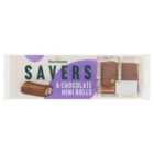 Savers Chocolate Mini Rolls 6 per pack