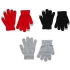 M&S Boys 3 Pack Gloves, One Size 3 x 1prs
