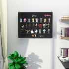 HOMCOM 5 Tier Wall Display Shelf Unit Cabinet With Shelves Glass Doors Black