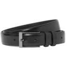 M&S Mens M&S Collection Leather Smart Belt, S-2XL, Black