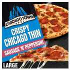Chicago Town Crispy Chicago Thin Sausage & Pepperoni Large Pizza 431g