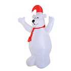 Bon Noel Christmas 6ft Inflatable Polar Bear Decoration with LED Lights