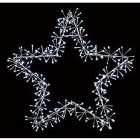 Premier Decorations 60cm Silver Star Cluster Twinkling Motif