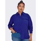 ONLY Curves Blue Pocket Front Shirt