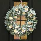 Crocus and Berry Xmas Winter Christmas Festive Wreath, Christmas Wreath for Front Door, Home Decoration 36cm