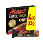 Mars Triple Treat Fruit & Nut Milk Chocolate Snack Bars Multipack 4 x 32g
