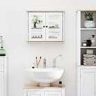 HOMCOM Wall Mounted Bathroom Mirror Storage Cabinet With Double Door Adjustable Shelf