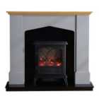 Focal Point Fires 2kW Hurst Electric Stove Suite - Grey