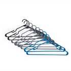 Pack of 8 Black, Grey & Blue Clothes Hangers