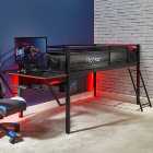 X Rocker Sanctum Gaming Mid Sleeper Bunk Bed with Desk 