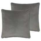 Evans Lichfield Opulence Twin Pack Polyester Filled Cushions Steel