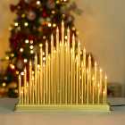 The Christmas Workshop 78699 Champagne Gold Illuminated Candle Bridge