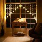 The Christmas Workshop 71619 Mains Operated Snowflake Curtain Lights
