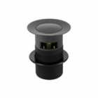 Black Basin Sink Waste Plug Slotted Click Clack Pop Up Clicker Push Button