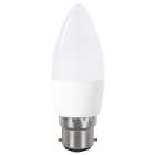 Wickes Non-dimmable Opal LED B22 Candle 4.9W Warm White Light Bulb - pack of 4