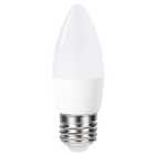 Wickes Dimmable Opal LED E27 Candle 4.9W Warm White Light Bulb