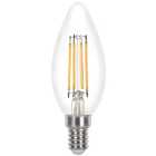 Wickes Non-Dimmable Filament E14 Candle 3.4W Warm White Light Bulb