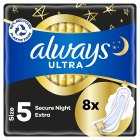 Always Ultra Secure Night Size 5, 8s