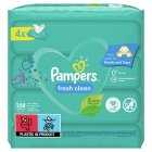 Pampers Fresh Clean Baby Wipes, 4x52s