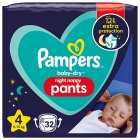 Pampers Baby-Dry Night Pants Size 4, 32s