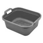 Addis Eco Metallic Silver Recycled Plastic Washing up Bowl, 10 Litre