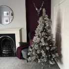 6ft (180cm) Premier Snow Fir Grey PVC Christmas Tree with 587 Cashmere Tips