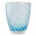 Italesse Vertigo Handcrafted Single Glass Tumbler - Blue & White