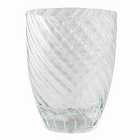 Italesse Vertigo Handcrafted Single Glass Tumbler - Transparent & White