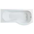 P Shape Right Hand Shower Bath Tub with Leg Set (Waste & Panels Not Included) - 1600mm - Balterley