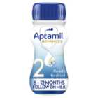 Aptamil Advanced 2 Follow On Formula Baby Milk Liquid 6-12 Months 200ml