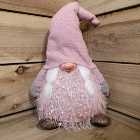 Premier 30cm Christmas Female Gonk with LED Light - Pink Hat