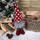 50cm Festive Gonk Cuddly Santa Indoor Christmas Plush Decoration in Polka Dot Hat