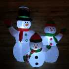 1.5m Indoor Outdoor Inflatable Lit Snowman Family Christmas with 12 Warm White LEDs