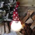 30cm Red Christmas Light Up Gnome Gonk Nordic Decoration Sitting Splat Gonk