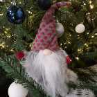 34cm Festive Gonk Cuddly Santa Indoor Christmas Decoration in Heart Hat