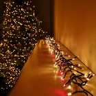 2000 LED 25m Premier Christmas Outdoor Cluster Timer Lights Red & Vintage Gold