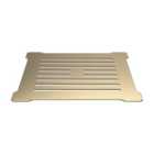 Slimline Shower Tray Grill Waste - Black with Brushed Brass Top - Balterley